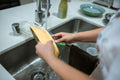Natural cellulose and coconut fibre dish sponges